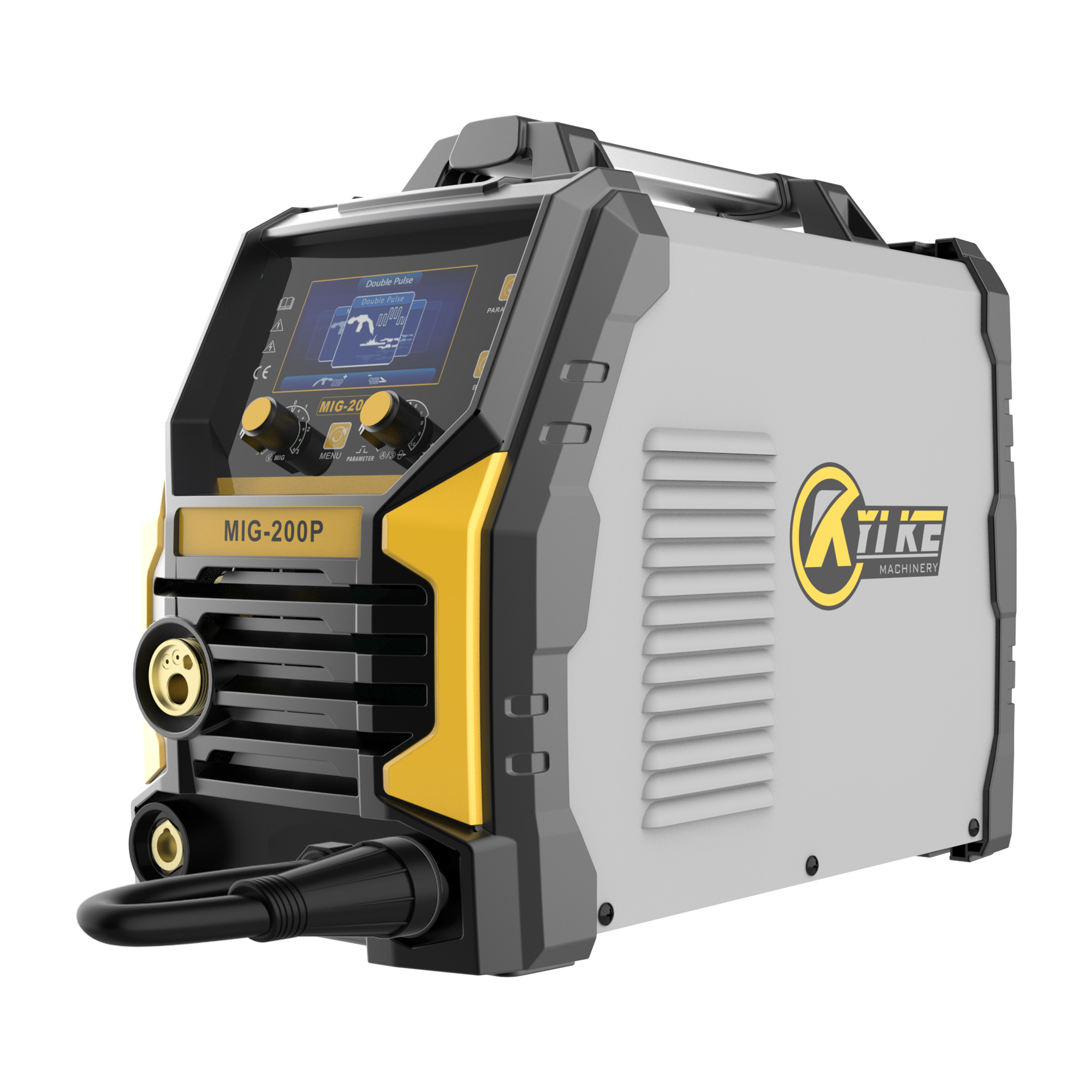 110V double pulse welder 200amp 8 in 1 Gas MIG/MAG/Gasless Flux Core MIG/Lift TIG/Stick/Spot Welding/Spool Gun, Aluminum Pulse Mig Welding Machine Large LED Display Multi-Process Welder